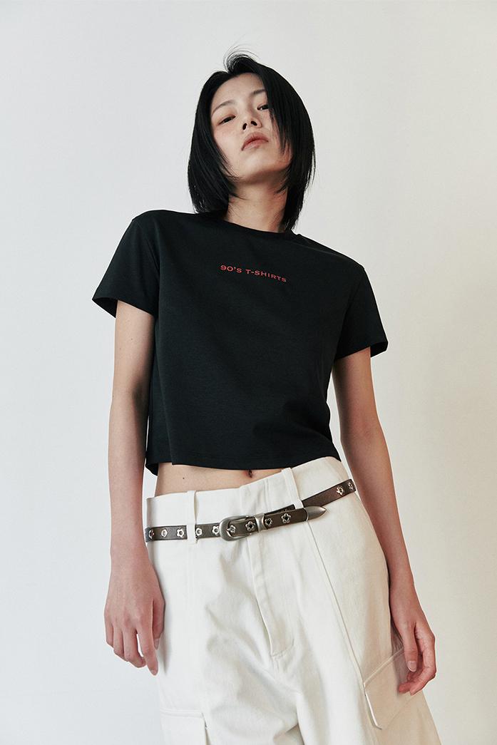 90'S BABY TEE - BLACK