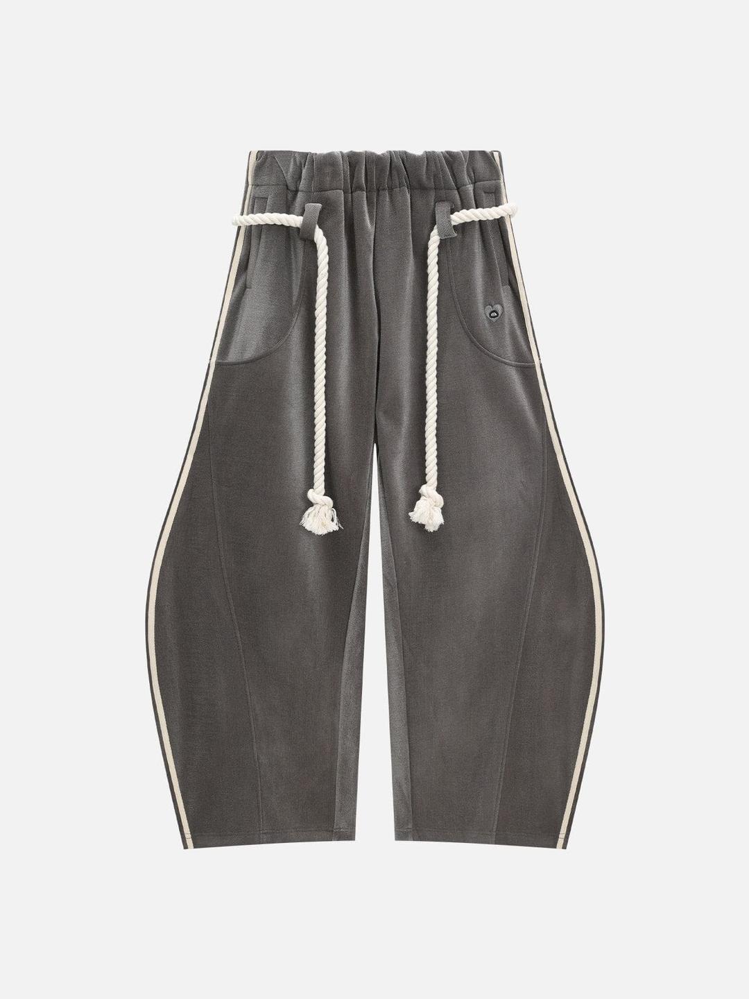 Aelfric Eden Stripe Super Baggy Sweatpants - Grey / XS