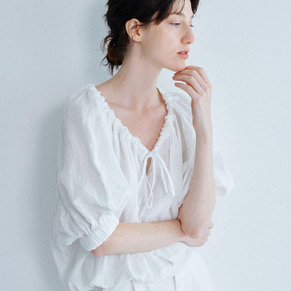 [2차] Coppola Shirring Blouse (White)