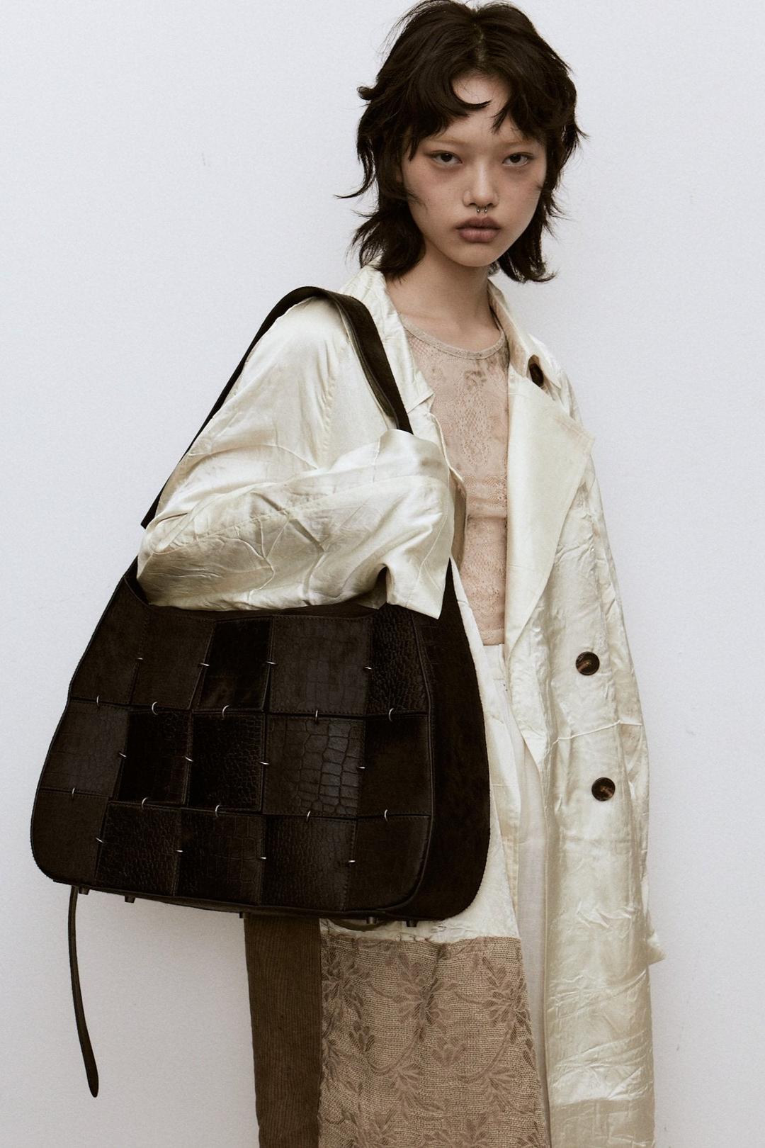 Black Horsehair Crossbody Bag(Large)