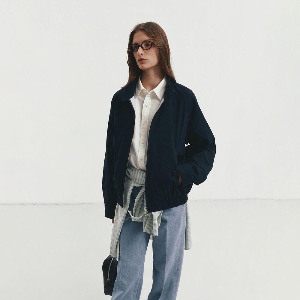 UNISEX MODERN HARRINGTON JACKET DEEP NAVY_UDJU4A111N3