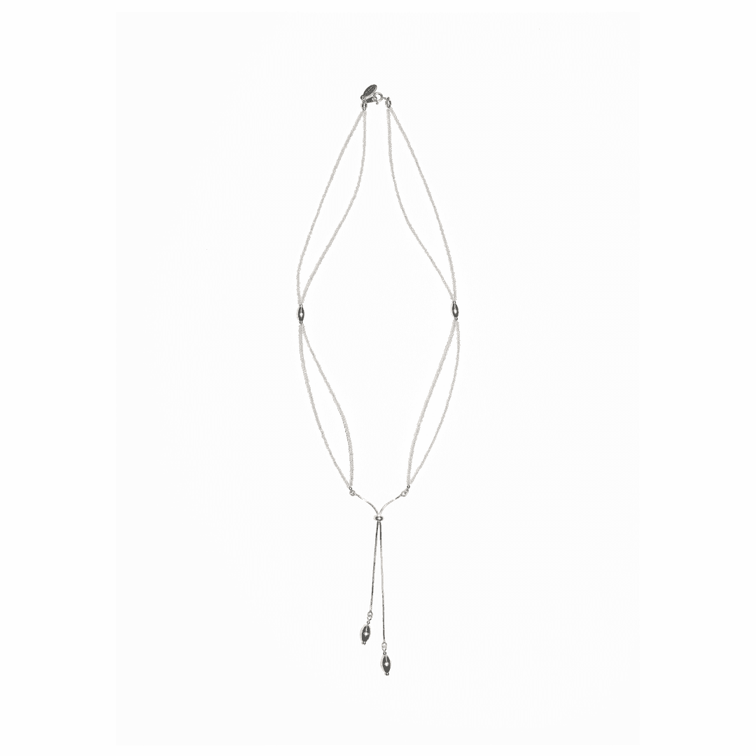 Silver Tassel Necklace 06