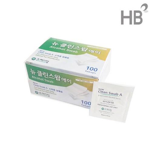 메디탑 뉴클린스왑A 알콜솜 개별포장 100매 개별 멸균포장 병원 한의원 알콜스왑 알콜솜 소독용 일회용 낱개포장 탈지면 거즈 솜, 100개입, 1개 - 알콜솜/거즈/붕대 | 쿠팡