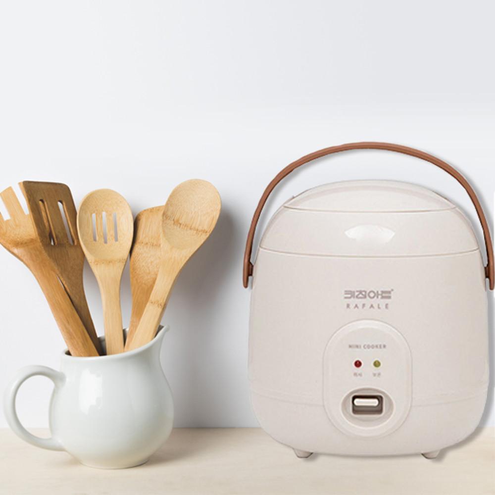 키친아트 라팔 포니 미니 전기 밥솥 크림  밥통 1인용 미니밥솥