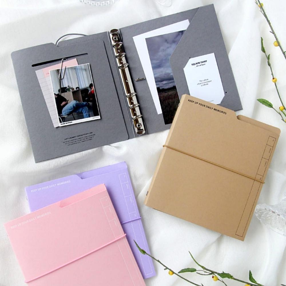 6공 스퀘어 다이어리 종이커버 (A6 와이드)