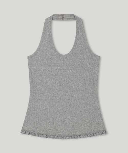 Petal Halter Sleeveless [Gray]
