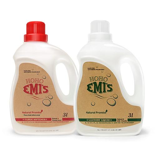 호호에미 천연 무향세제&프리지어 섬유유연제 Set