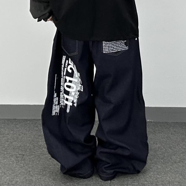 코멘트 백 생지 데님