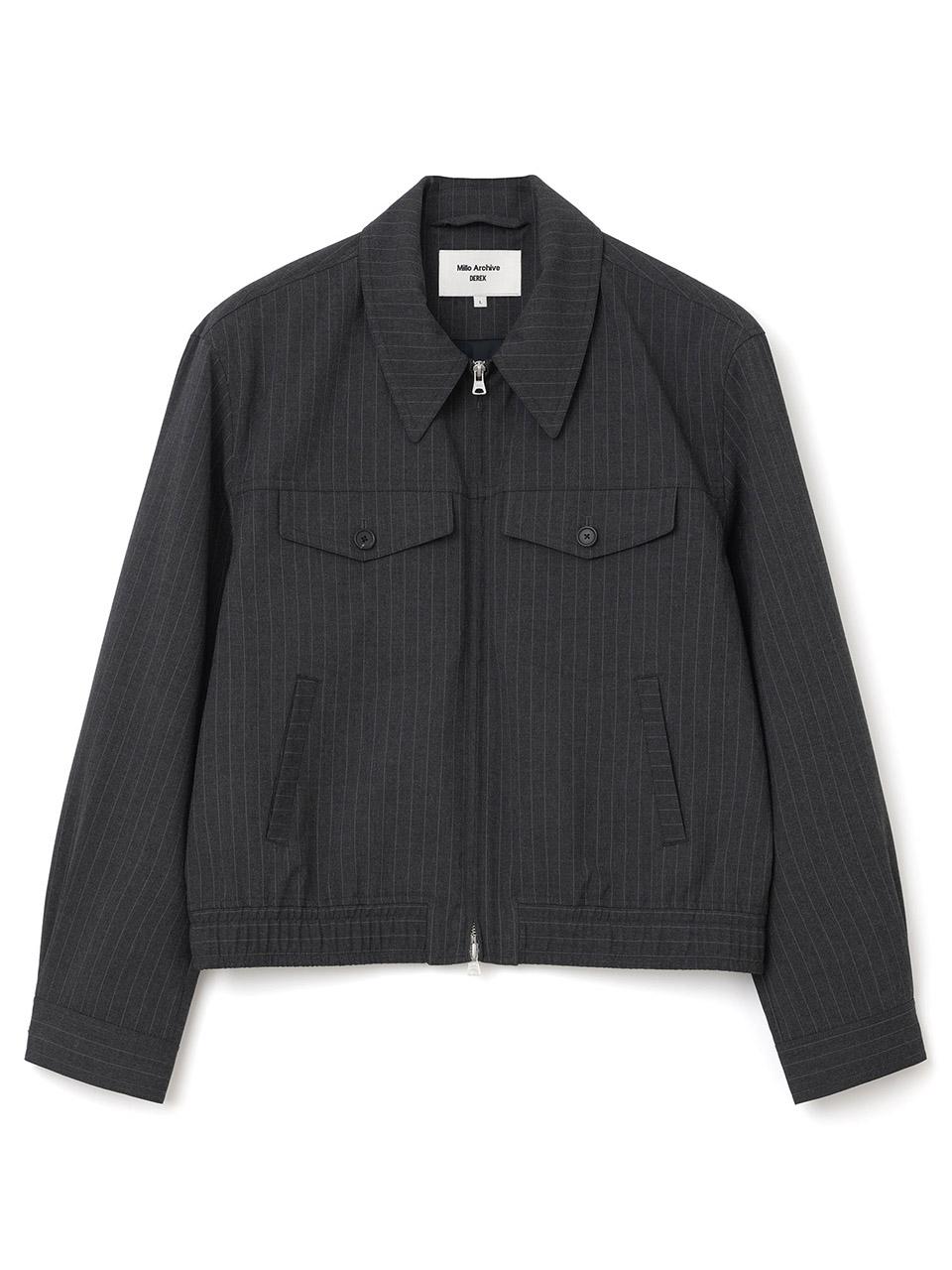 [MA X DEREK] Len Stripe Jacket [Gray]