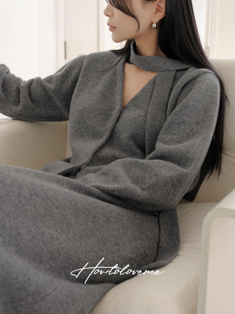 오린 타이 니트 가디건[gray]