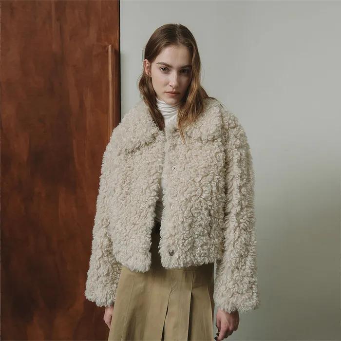 시어링 퍼 자켓 [아이보리]