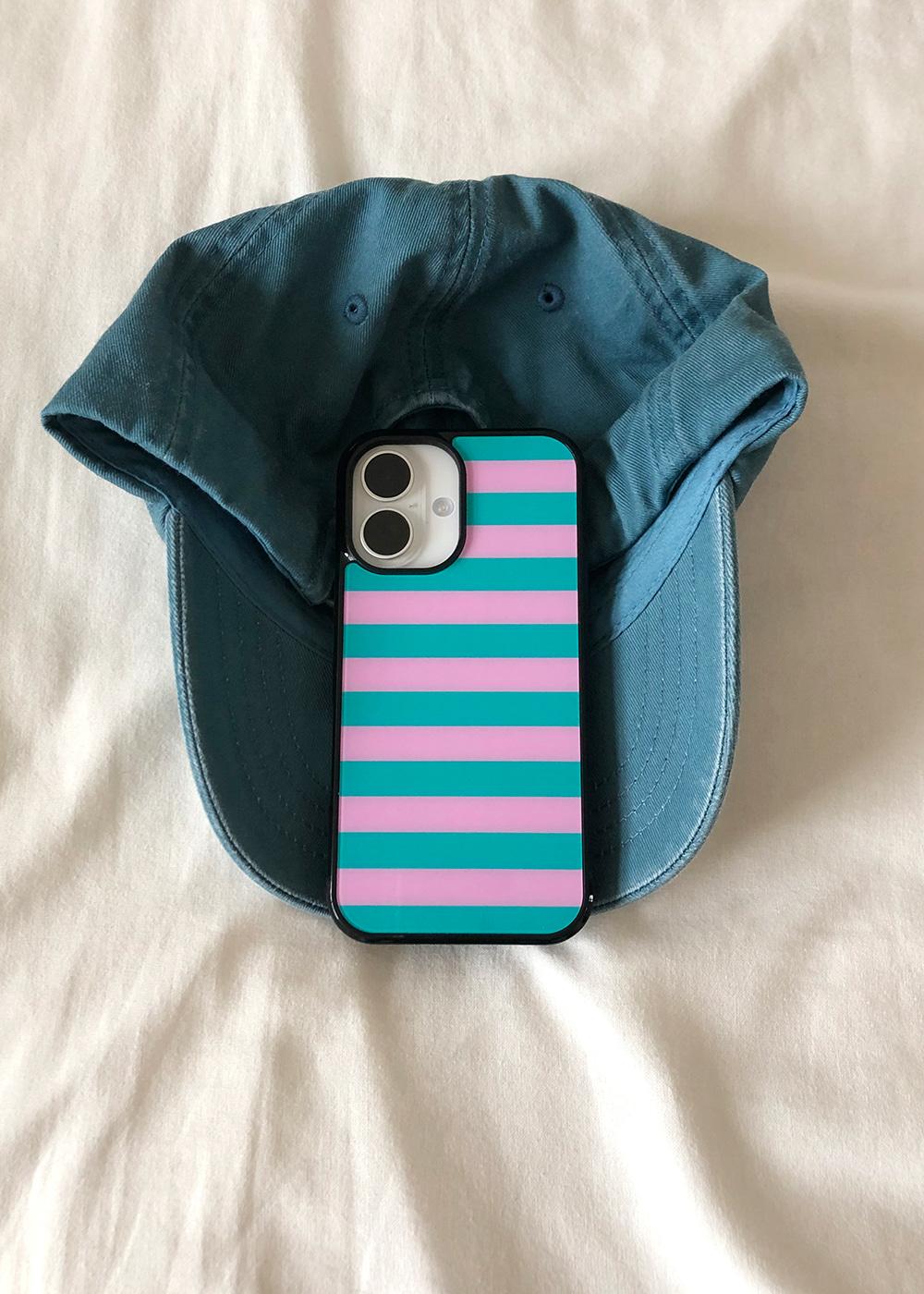 minty pink glass bumper case