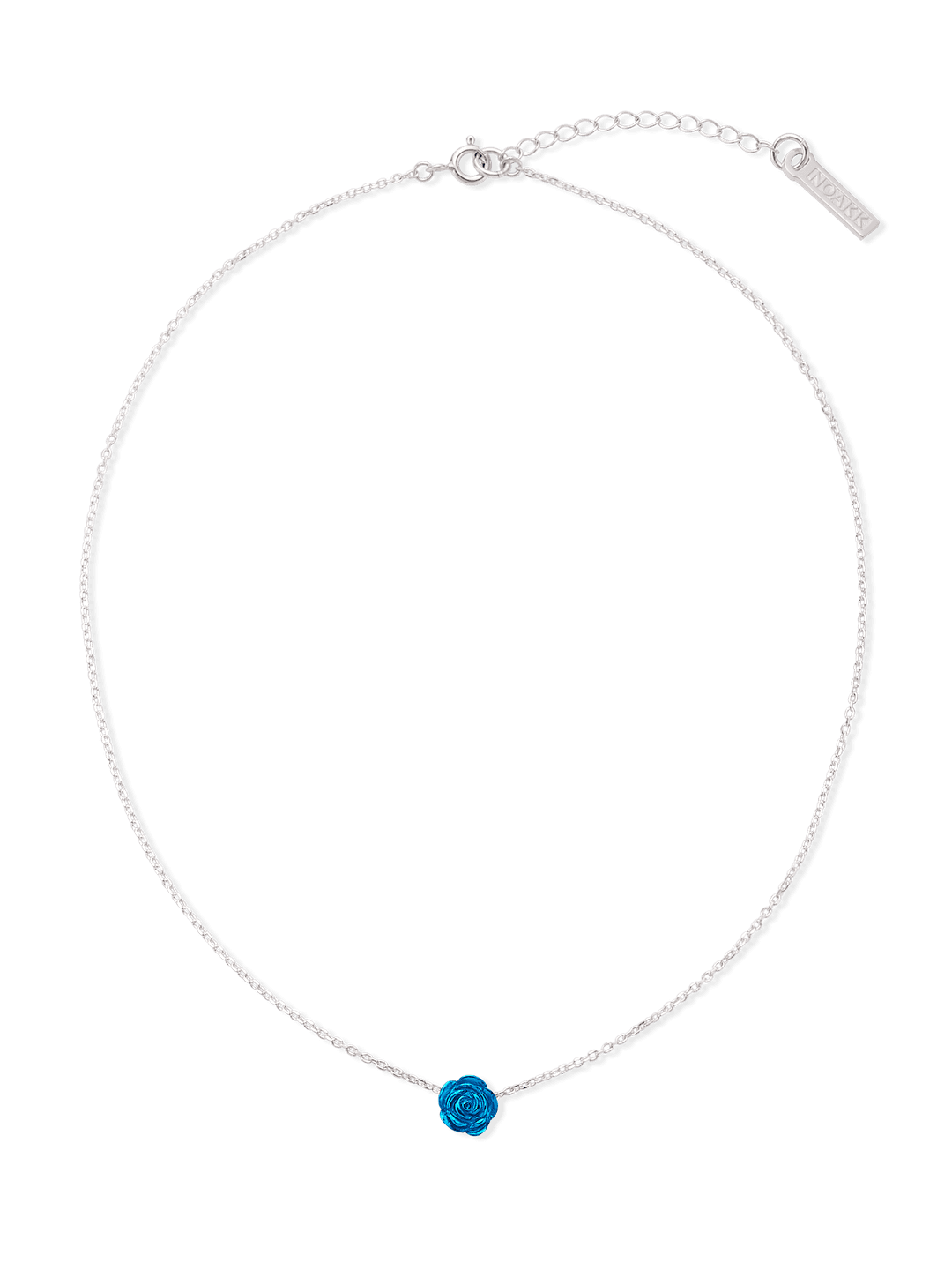 Rose Fatale Necklace-Blue (silver 92.5%)