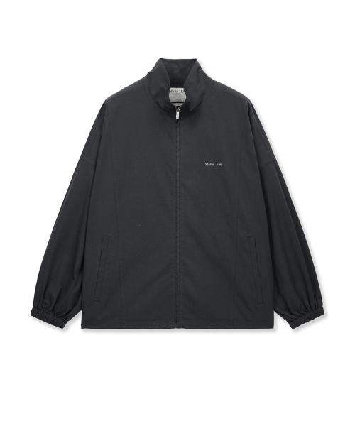 BACK LOGO HIGH NECK JUMPER IN CHARCOAL