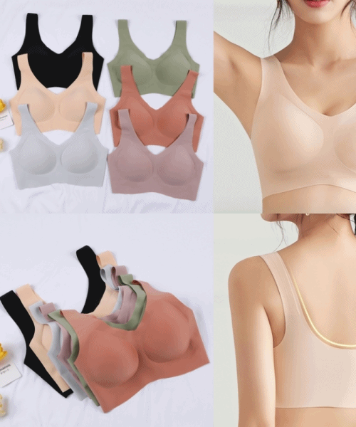 힐링브라 와이어리스 심리스 브라렛 무봉제 밀착 누디 편한 수면 브라탑 노라인 속옷 큰가슴 빅사이즈 임산부 새가슴 스포츠브라 골프브라 여름 래쉬가드 이너 요가 필라테스 볼륨 노와이어 누디 애착브라 안뜨는 밀착 브라 팬티 세트 심리스팬티