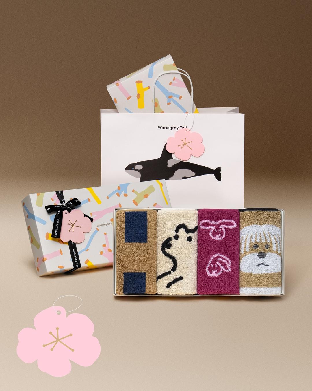 [추석 선물] 핸드 타월 4P 선물세트 골라담기 HAND TOWEL 4P GIFT SET