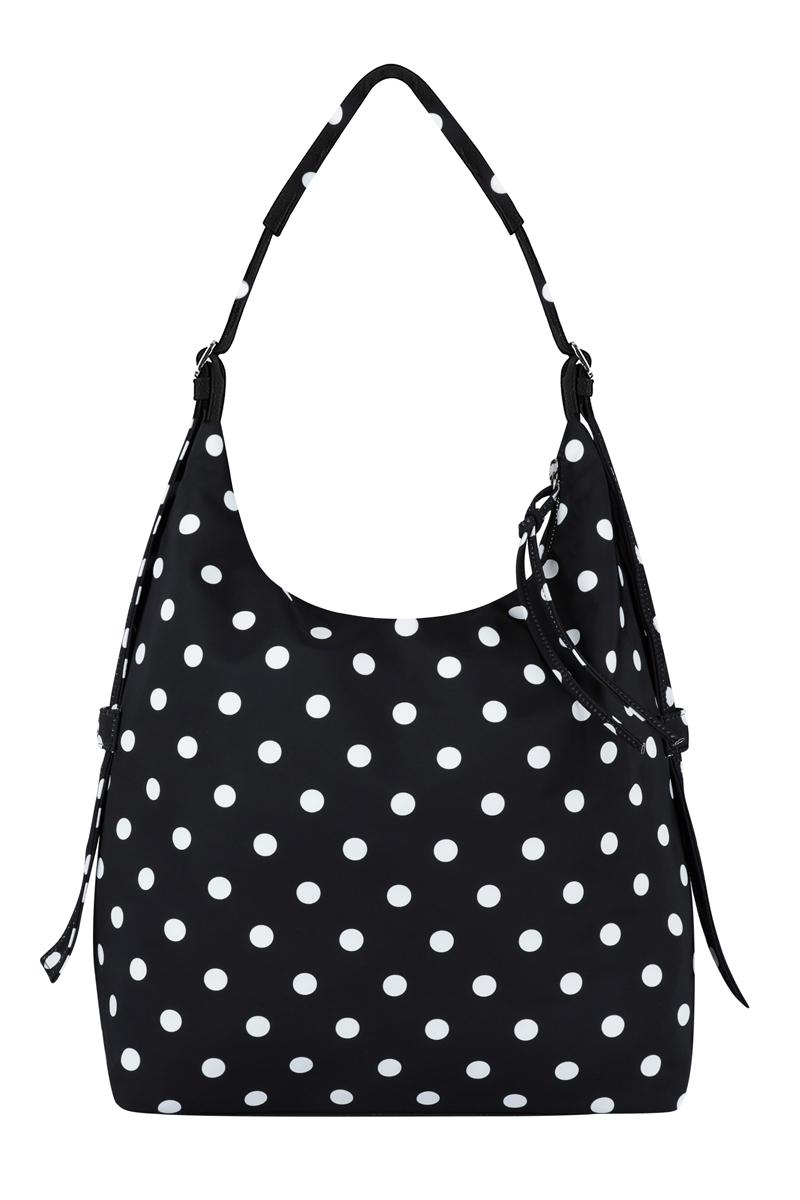 Midnight Hobo Bag [White Dot]