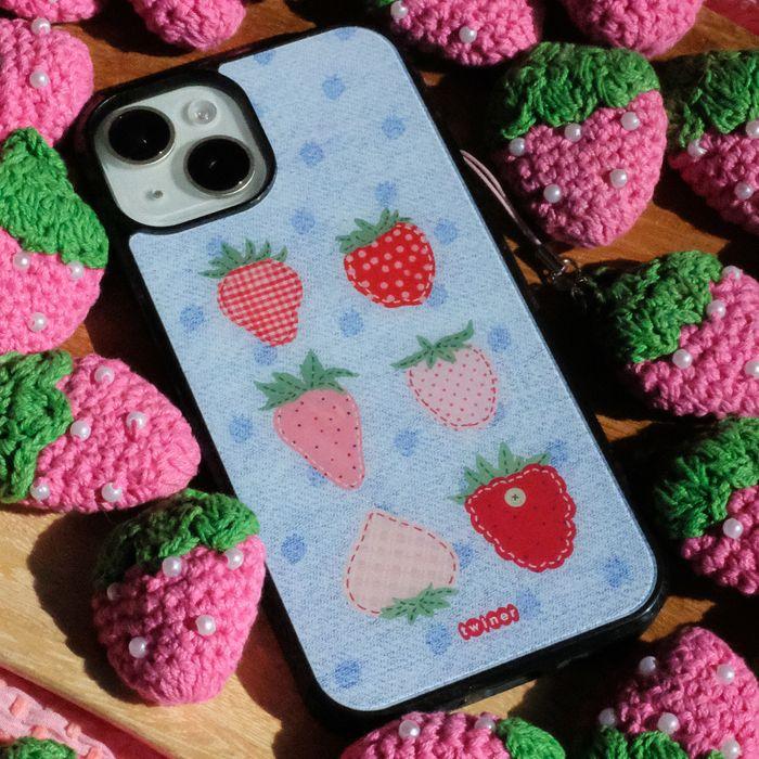 Strawbrerry jeans phone case (글라스 / 맥세이프 글라스 케이스)