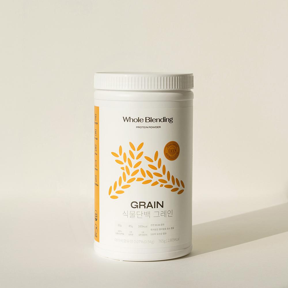 [1통]식물성 단백질 쉐이크 파우더 맛있는 식사대용 미숫가루맛 완두콩 프로틴 보충제 그레인 1통 스푼 0개