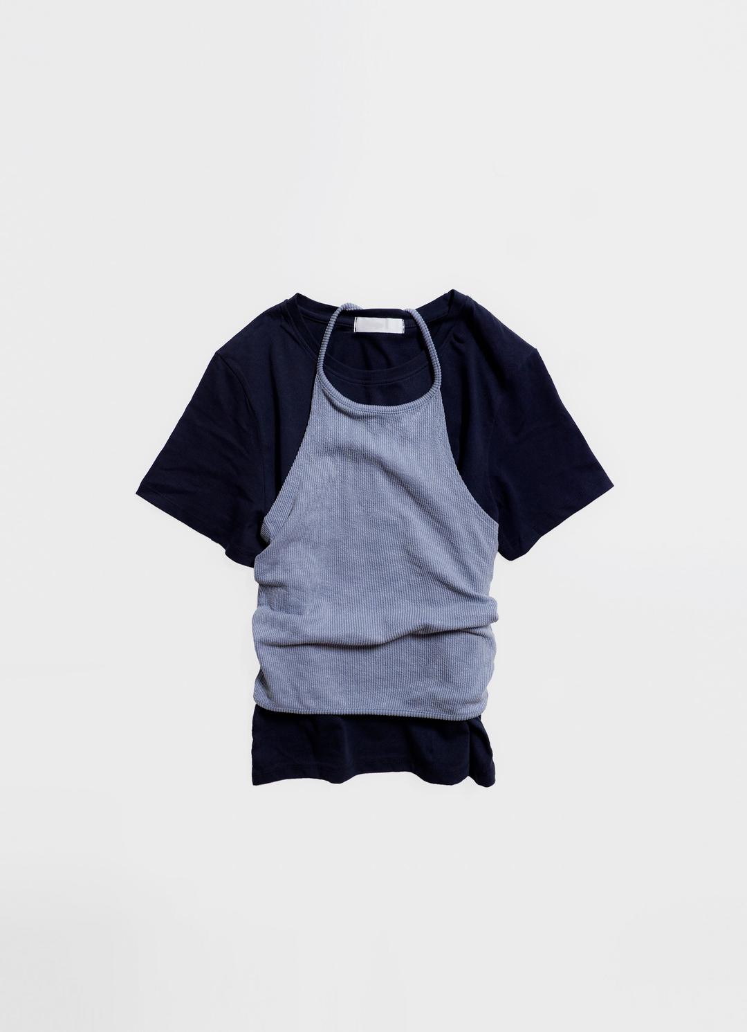 AIR SILKET BASIC TEE, NAVY (3C)