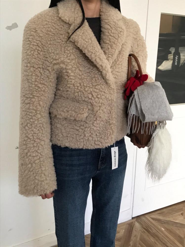 we are 위아 슈크림 시어링 울 자켓 덤블 양털