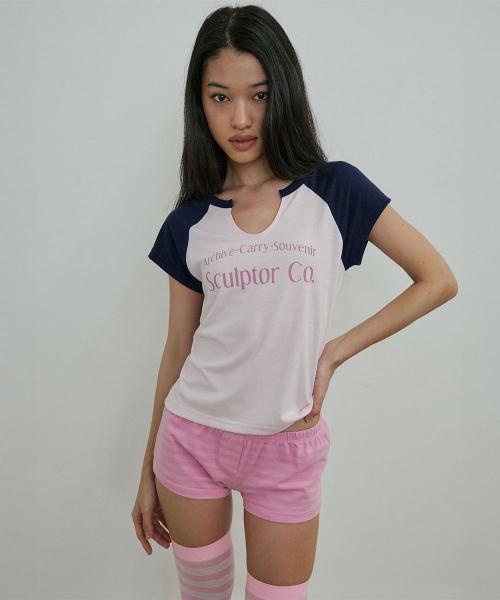 Archive Raglan Tee Baby Pink