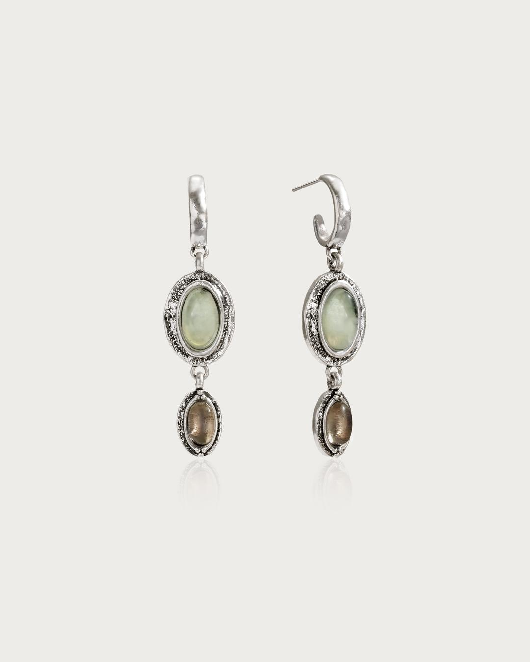Moss Amulet Earrings - Silver
