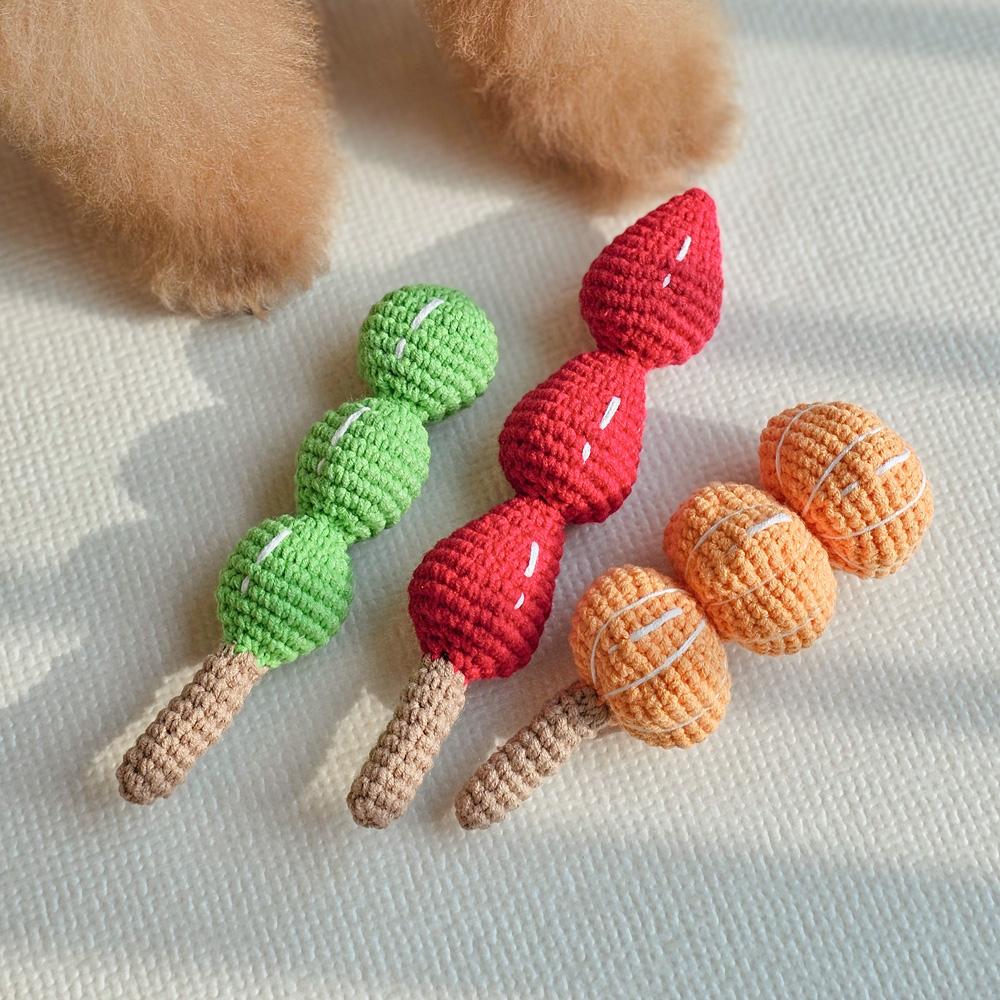 개달당 바스락 삑삑 딸랑 댕후루 강아지 이갈이 장난감 3colors