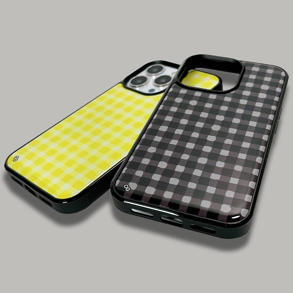 Picnic Sunday 피크닉 선데이 체크 패턴 에폭시 범퍼 케이스