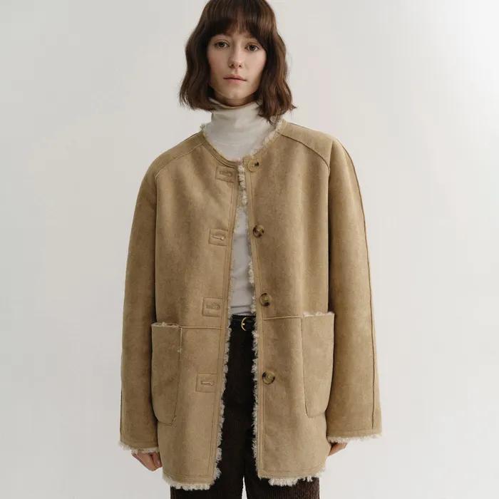 reversible mustang coat_beige