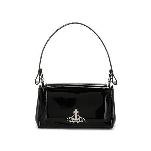 22FW VIVIENNE WESTWOOD 비비안웨스트우드 헤이즐 미디움 숄더백 블랙/핑크 42020005 L001O | 머스트잇