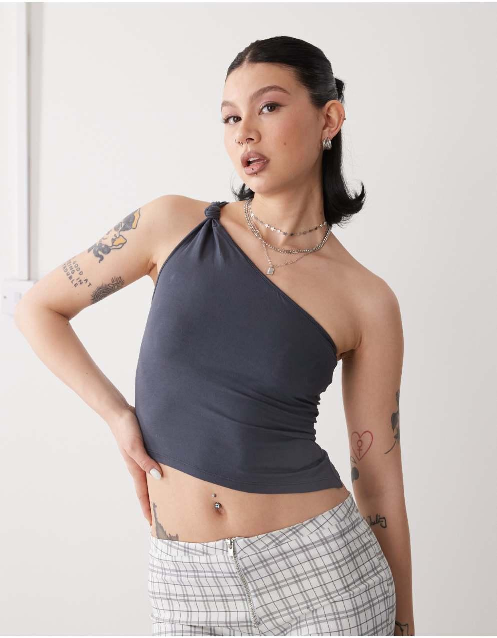 모텔 이드라 비대칭 탑 오션 스톰 그레이