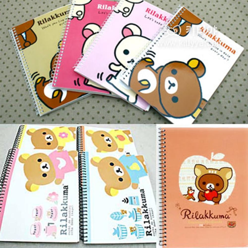 리락쿠마 스프링 연습장 (12design) /종합장/무선 노트/스프링노트