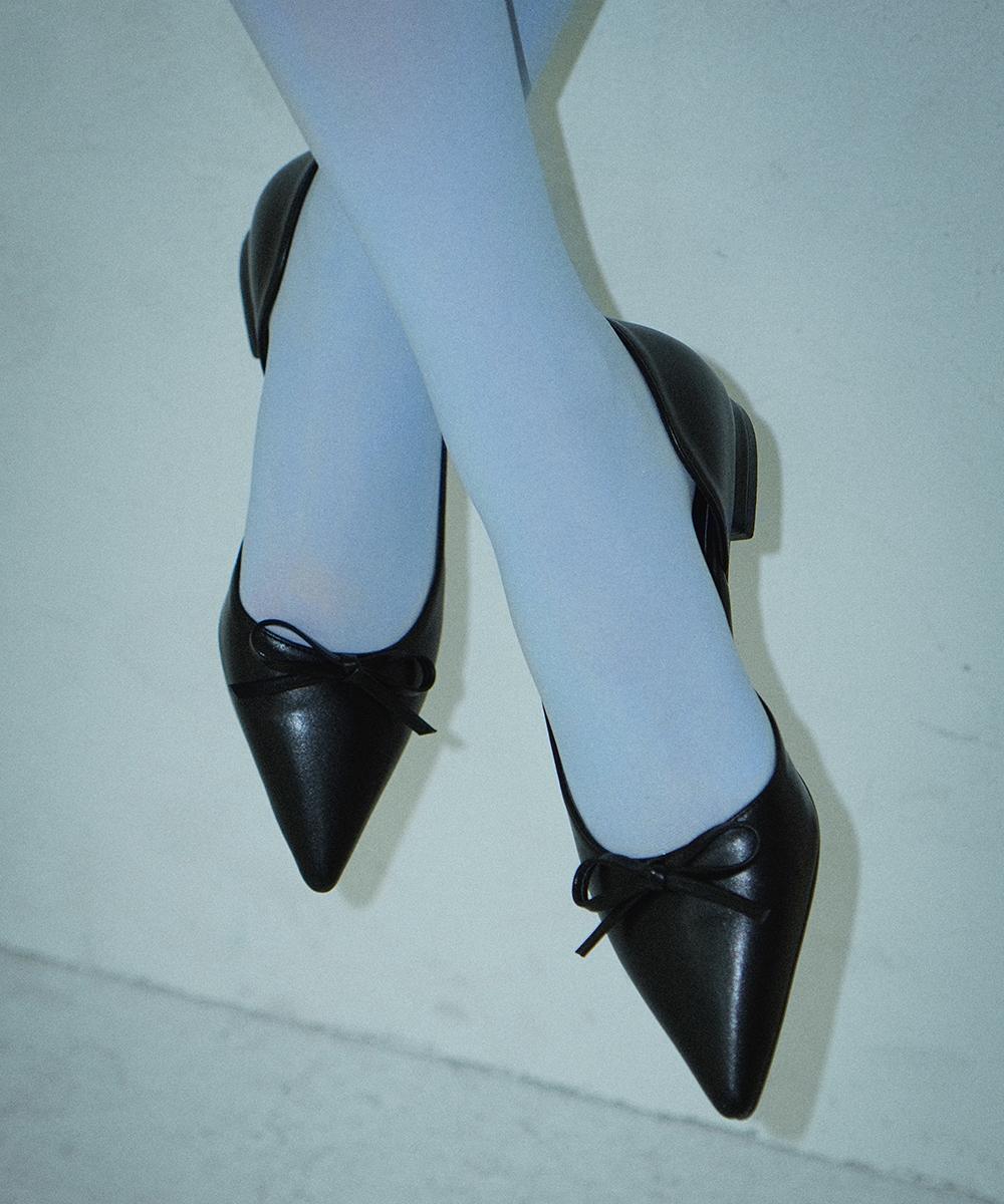 베를리스 리본 컷아웃 플랫 1CM