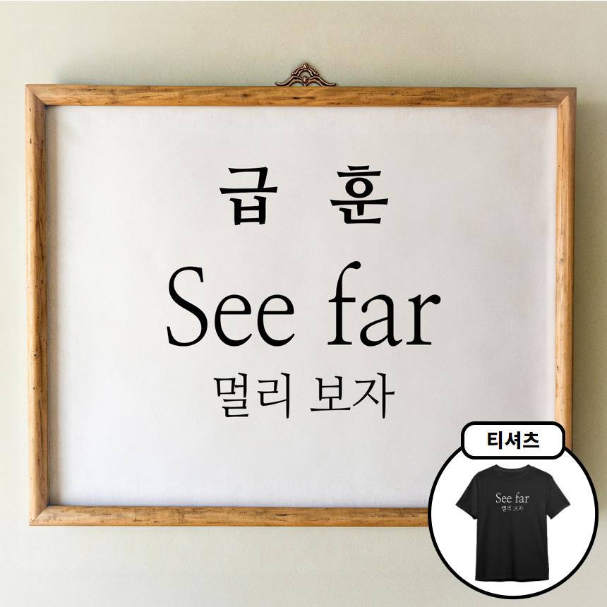 see far 멀리보자 티셔츠 재밌는 웃긴 쓸데없는 쓸모없는 선물