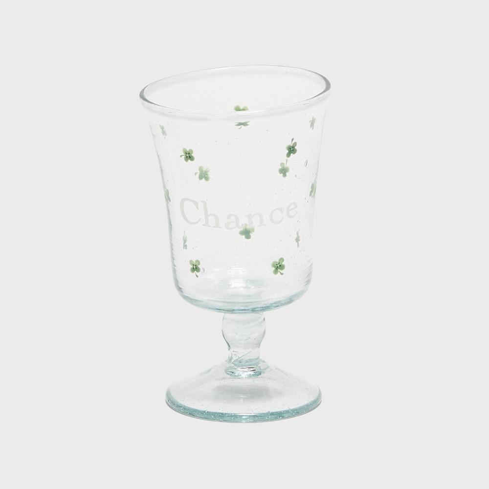 PERSONNALIZED WINE GLASSES - TOUT EN TREFLES (네잎클로버 패턴)