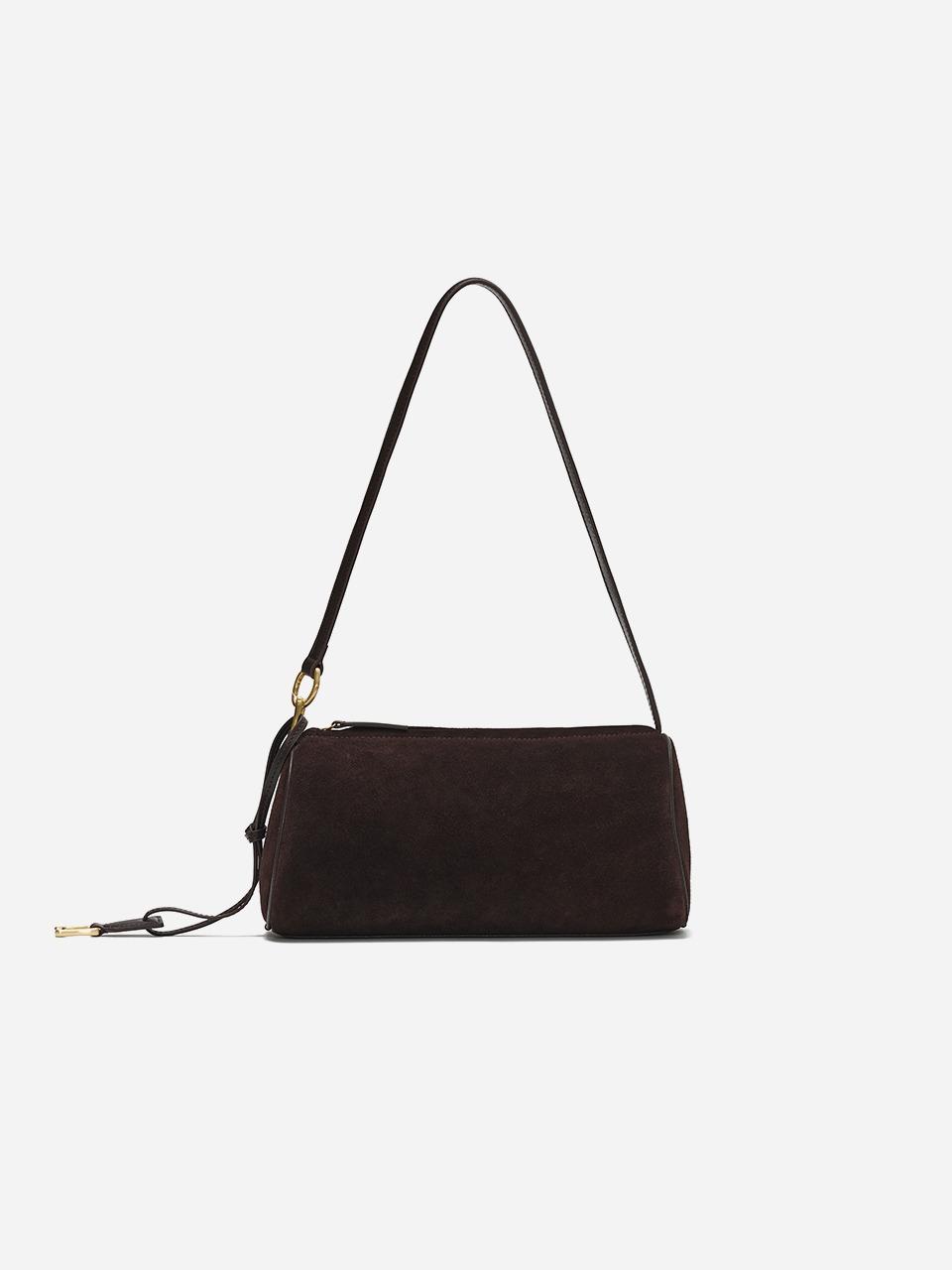 Forena Barrel Shoulder Suede Dark Brown