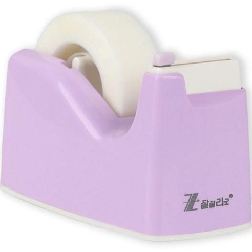 잘잘리오 미니 자동 안전 어린이 테이프 디스펜서 레인보우, 08 라이트퍼플, 1개