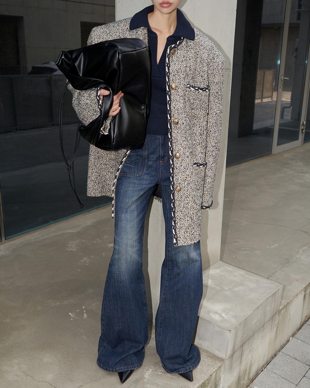 24FW hand brushed washing flare denim jeans