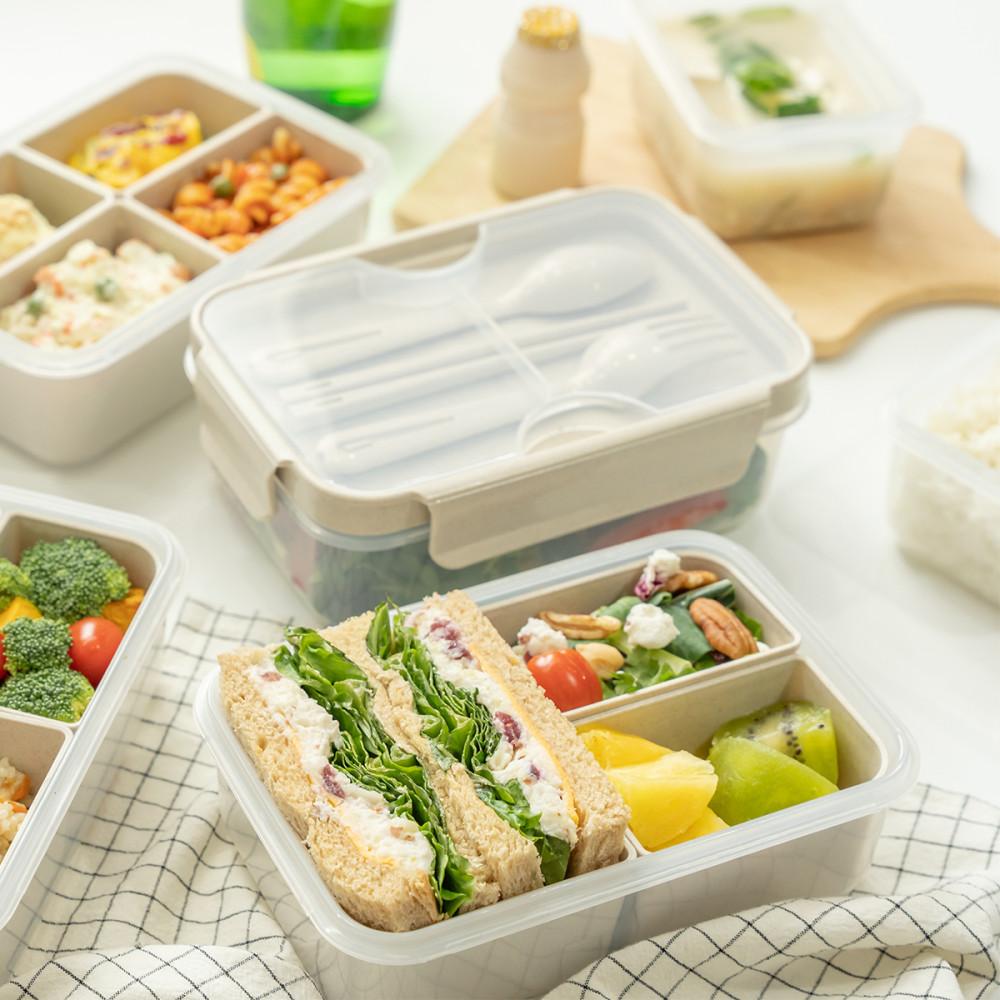 나누담 직장인 도시락통 수저포크세트 소풍 도시락 피크닉 런치박스 다이어트 밀프랩 용기