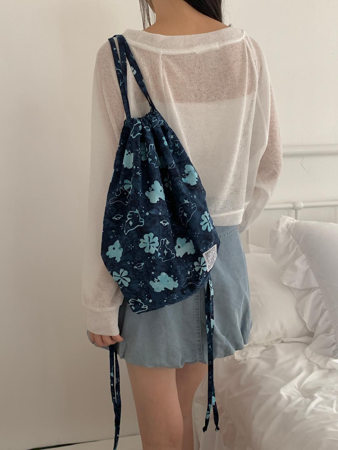 Bunny Clover - Stellar Blue Drawstring Bag