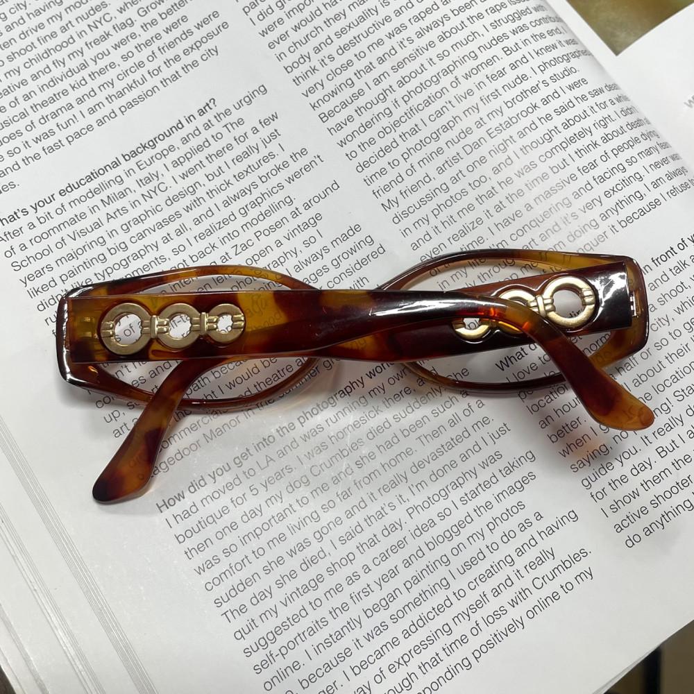 [중고] 빈티지 골든링 호피 뿔테 안경테