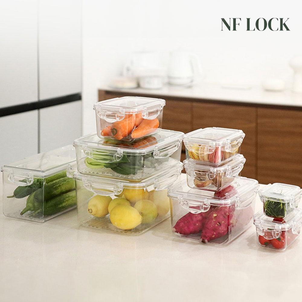 NF LOCK 엔에프락 100% 국내산 트라이탄 밀폐용기 직사각 9종 모음