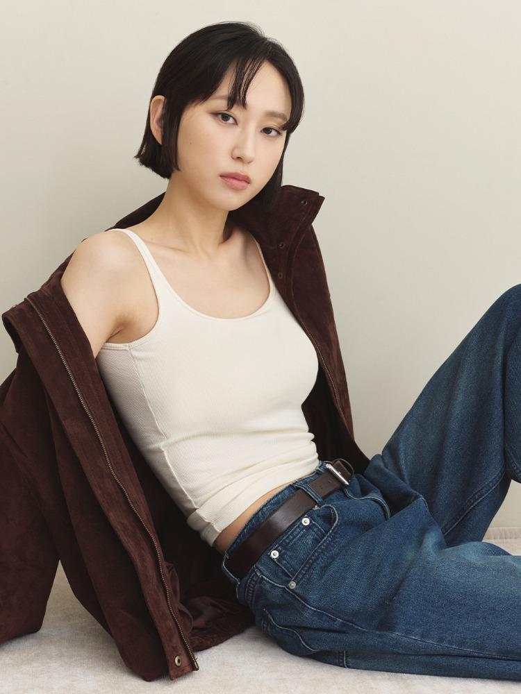 히트터치 스퀘어넥 기모 브라탑