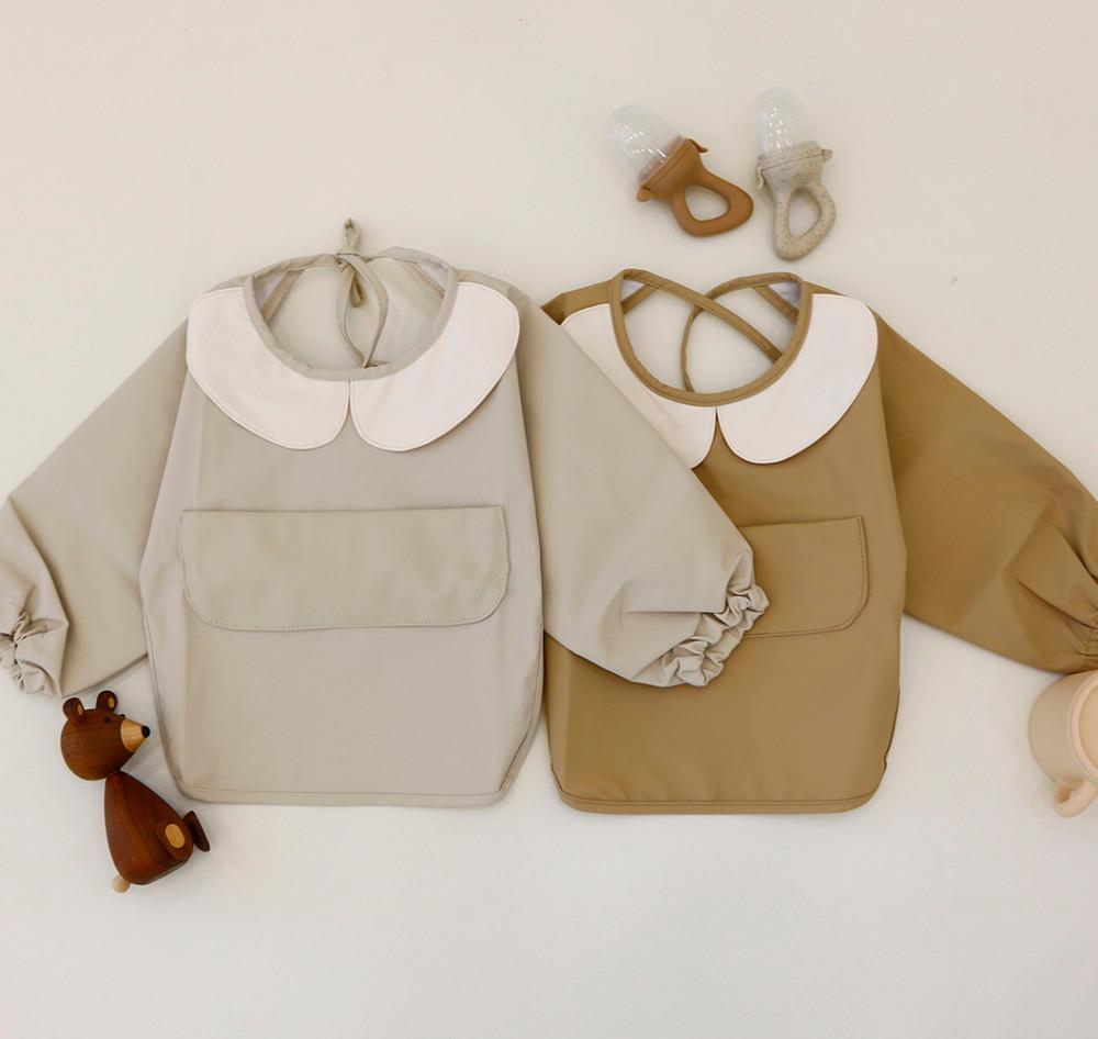 베베킷 아기 방수 이유식 턱받이 자기주도 준비물 미술 가운 앞치마