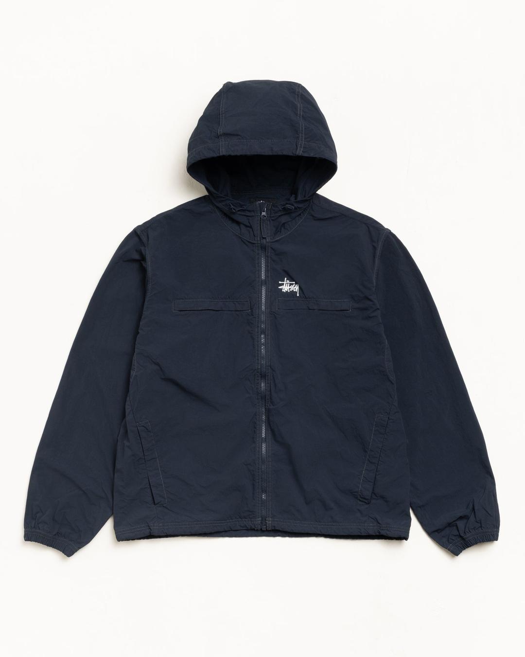 LIGHTWEIGHT HOODED JACKET - Navy / XS