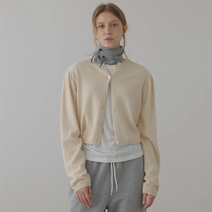 marion raccoon cardigan_cream