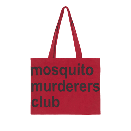 mosquito murderers club TOTE BAG -Red