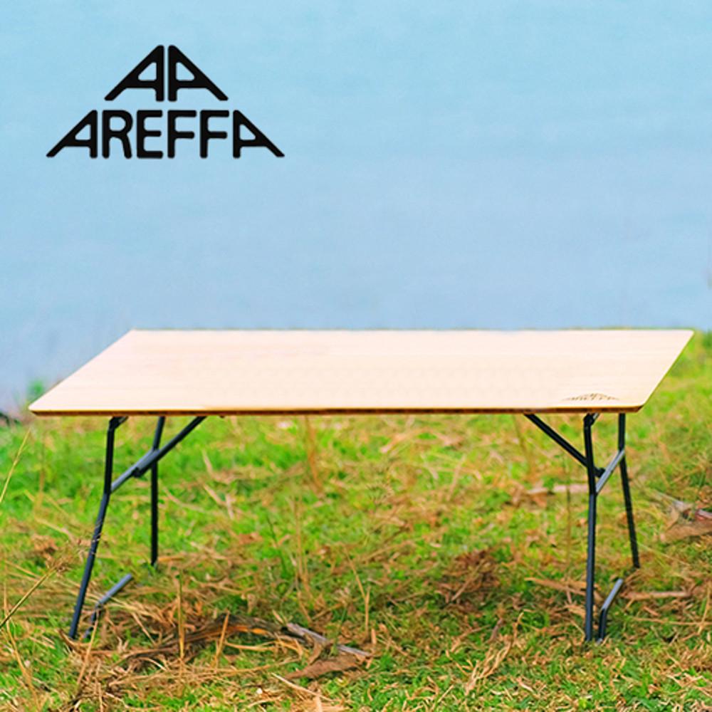 Areffa 캠핑 좌식 우드 선반 키친 보조 테이블