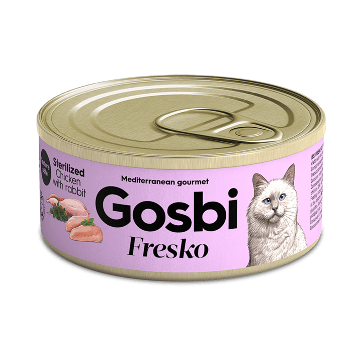 고스비 프레스코 닭고기&토끼고기 캔 70g